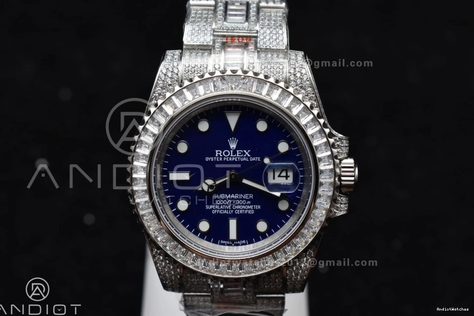 Dial 1149 Chic AMGF Blue Best On 40mm Submariner Full Edition Bracelet VR SS On Diamonds 0523